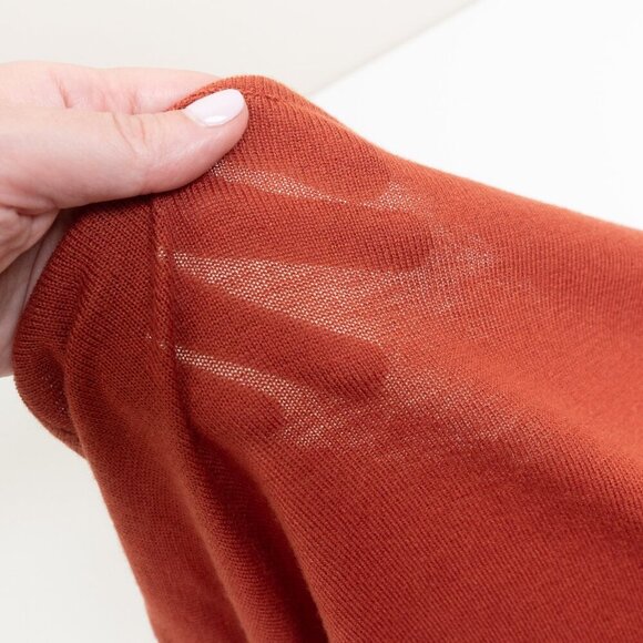 Madewell Tie-Front Sweater Soft Lightweight Rusty Torch - Picture 10 of 13